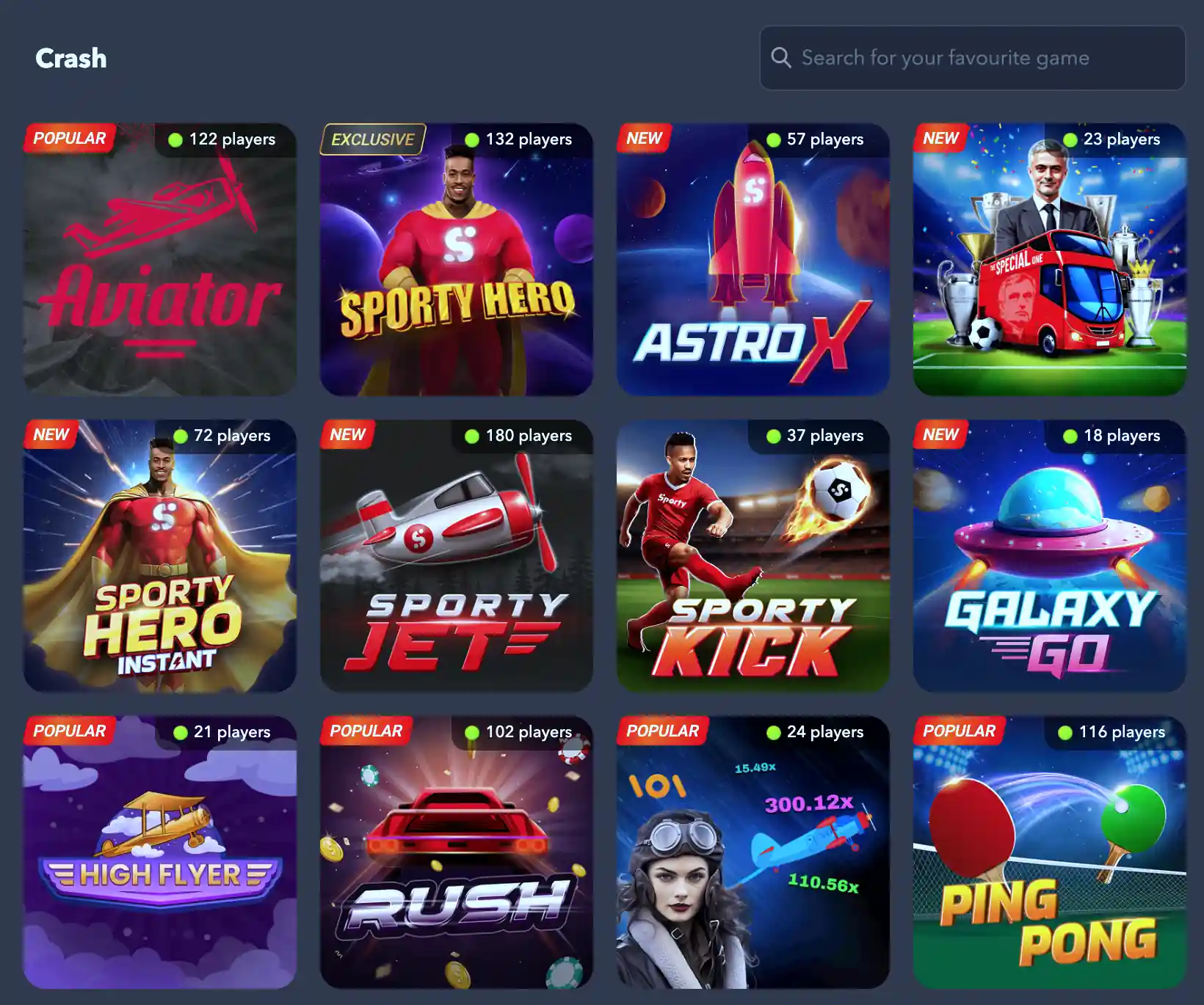 Exciting crash games available on SportyBet Tanzania