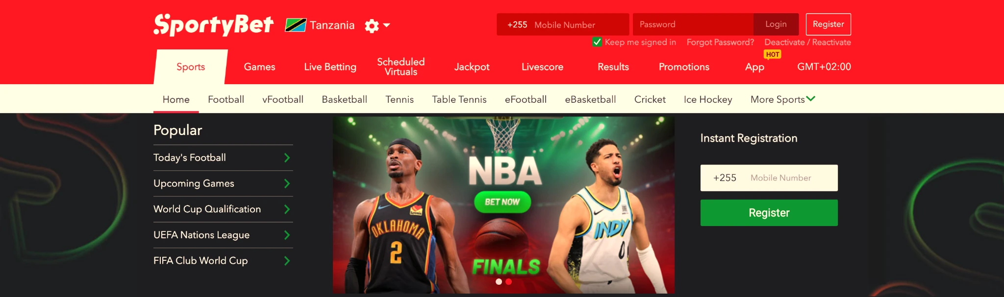 SportyBet Tanzania platform overview